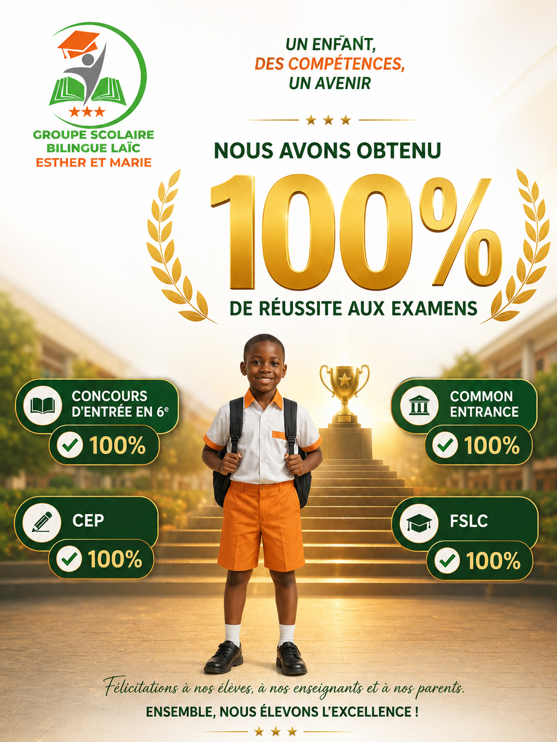Résultats excellents au BEPC et au BAC session 2025